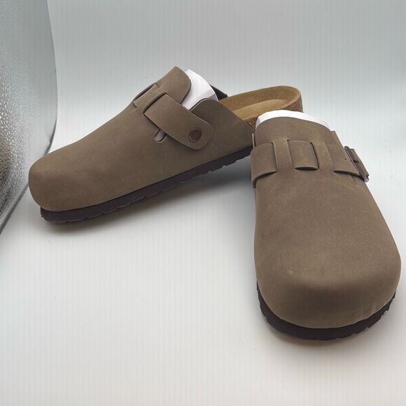 CUSHIONAIRE Comfy Slip-On Buckle Clog with Cork Footbed SIZE 7.5 BROWN - Picture 5 of 7